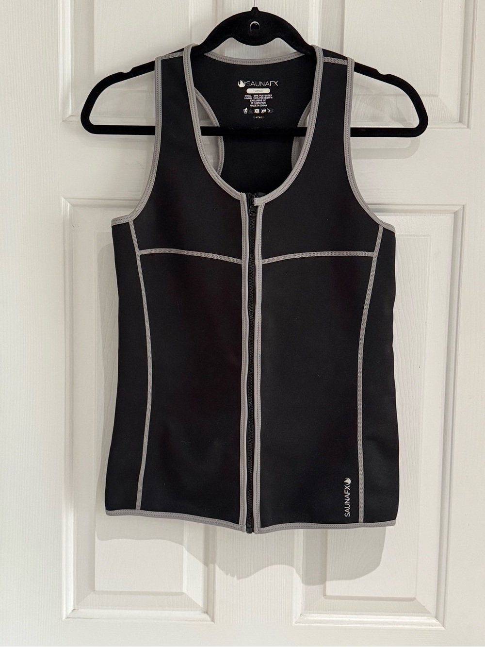Black Zip-Front Shaper Tank for Women